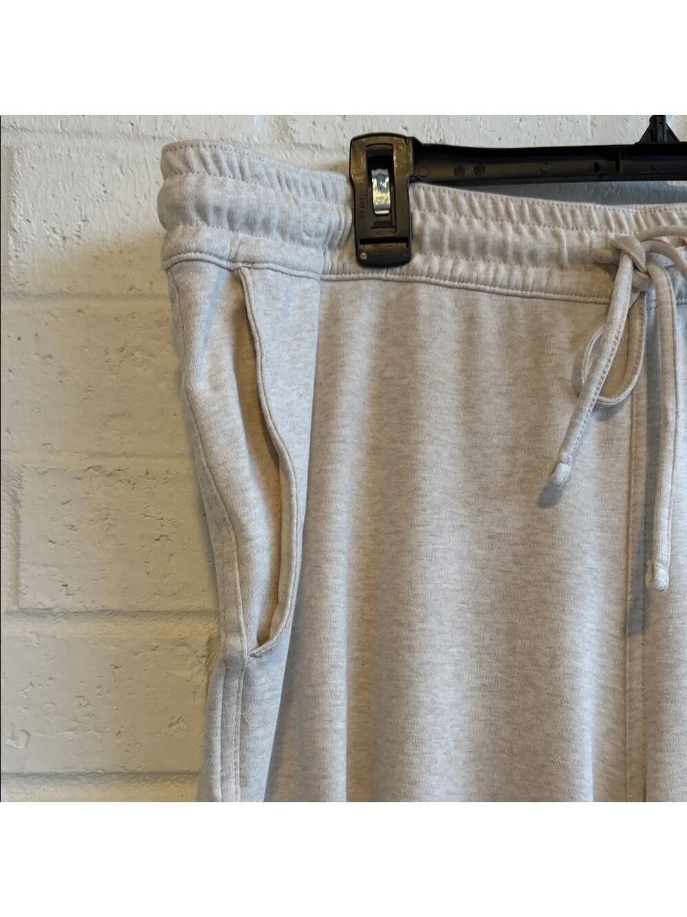 Lands' End Sport Knit High Rise Pull On Elastic Waist Wide Leg Crop Pants Sz XL